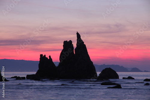 Hashikui-iwa Rocks at dawn