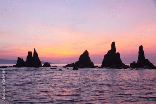 Hashikui-iwa Rocks at dawn