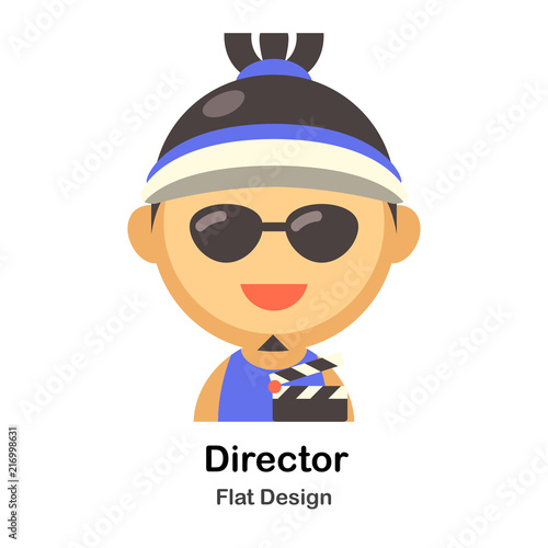 Director Flat Illustration