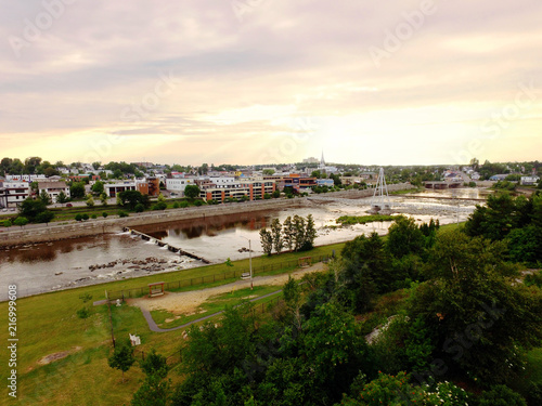 Fényképezés Aerial view of harnessed river