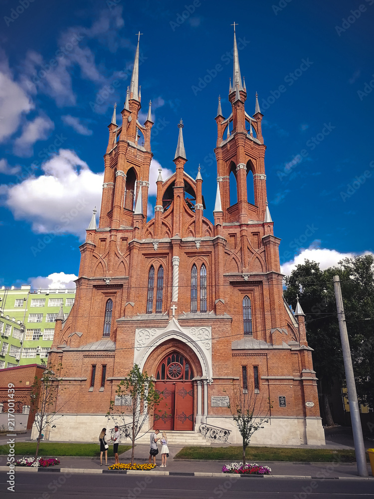 Fototapeta premium Samara, Russia - July 12, 2018: The Catholic Church in Samara.