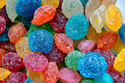 delicious multi-colored sugar candies photo