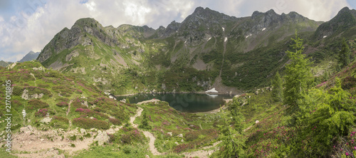 trekking in Mocheni Valey in Trentino photo