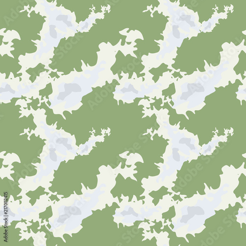 UFO military camouflage seamless pattern in green  grey and beige colors