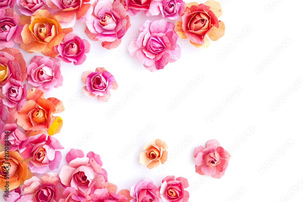 Pink And Orange Floral Background