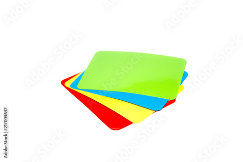 Prime colours color card spray paint samples for coloring art crafts isolated white
