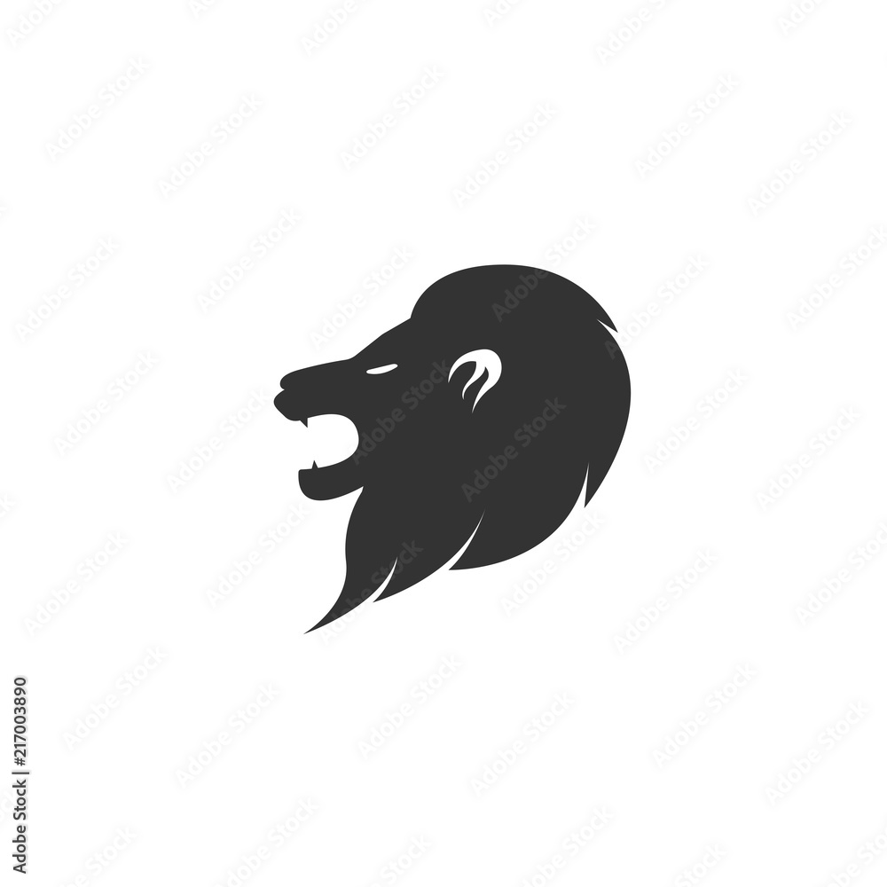 Fototapeta premium Head Lion Logo Vector Design