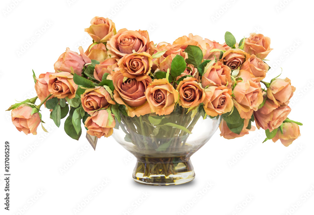 Fototapeta premium Flowers roses in a vase