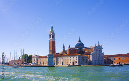  Panoramic view with San Giorgio Maggiore church in Venice, Italy