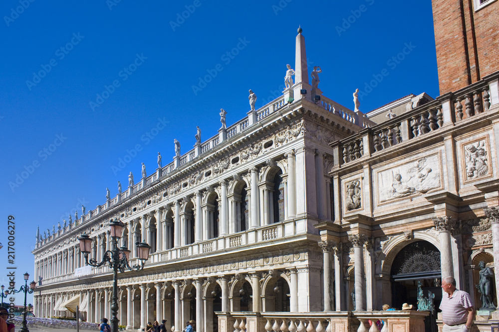 Fragment of the building of the Old Procuratie at the Piazza San Marco in Venice, Italy Fragment of the building of the Old Procuratie at the Piazza San Marco in Venice, Italy