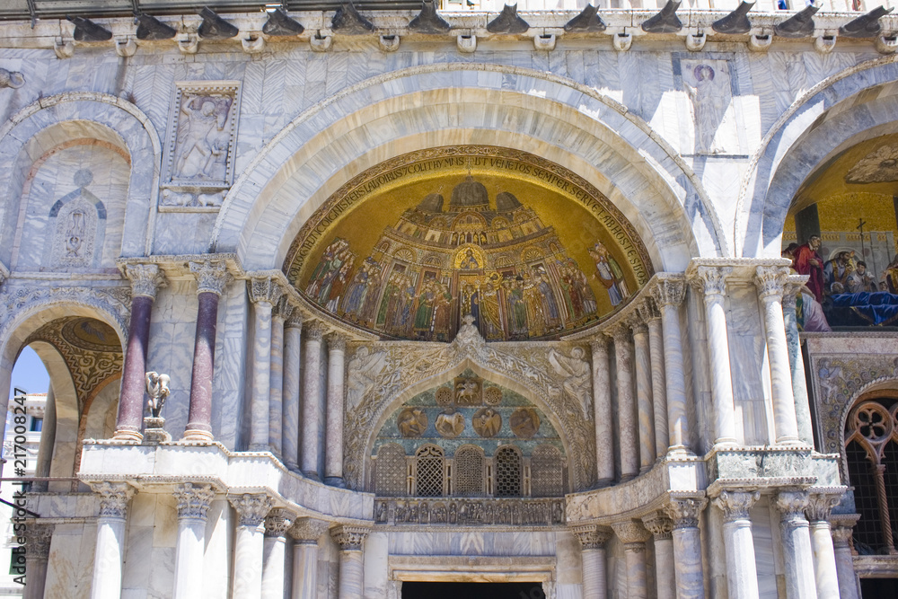 Fragment of Basilica San Marco in Venice, Italy