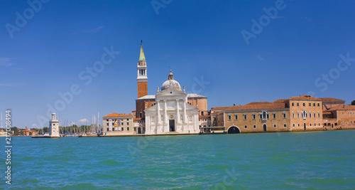 Panoramic view of Venice with San Giorgio Maggiore church