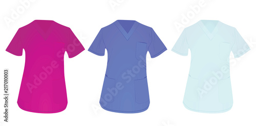 Medical uniform shirt. vector illustration