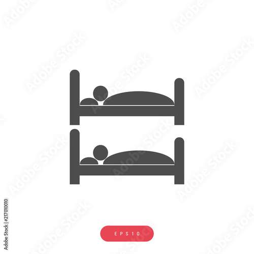Bed vector, sleep sign, hotel Vector İcon, Eps10