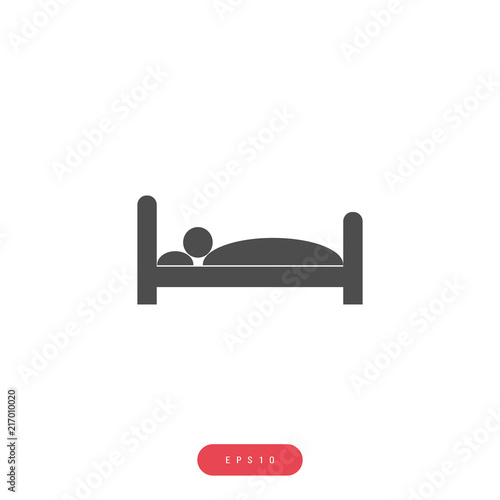 Bed vector, sleep sign, hotel Vector İcon, Eps10