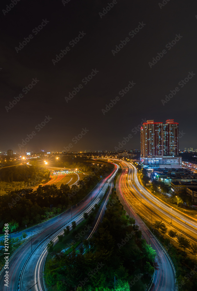 urban night city view