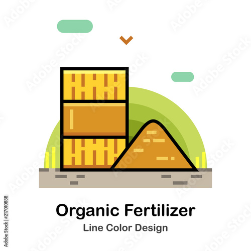Organic fertilizer Line Color Icon