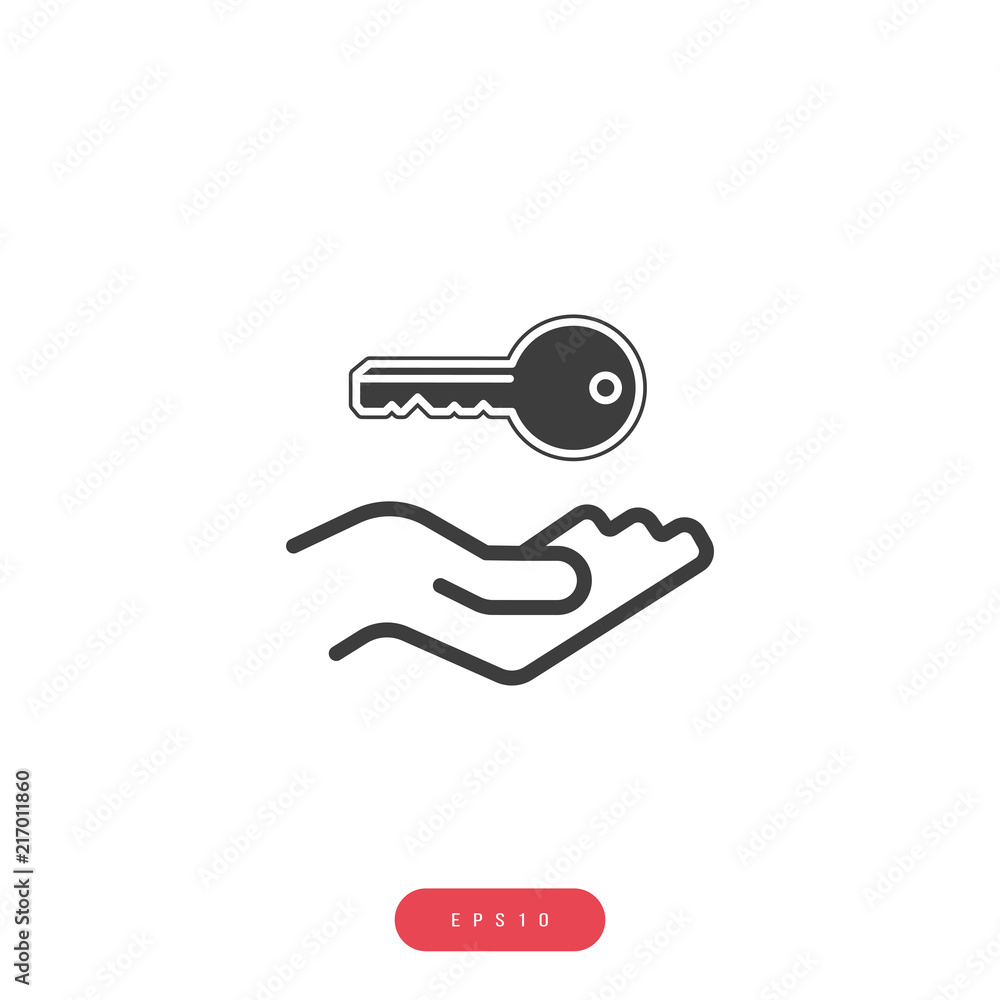 hand and key, sace key Vector İcon, Eps10 hand and key, sace key Vector İcon, Eps10