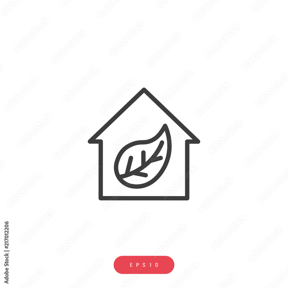 Home and leaf, Vector İcon, Eps10 Home and leaf, Vector İcon, Eps10
