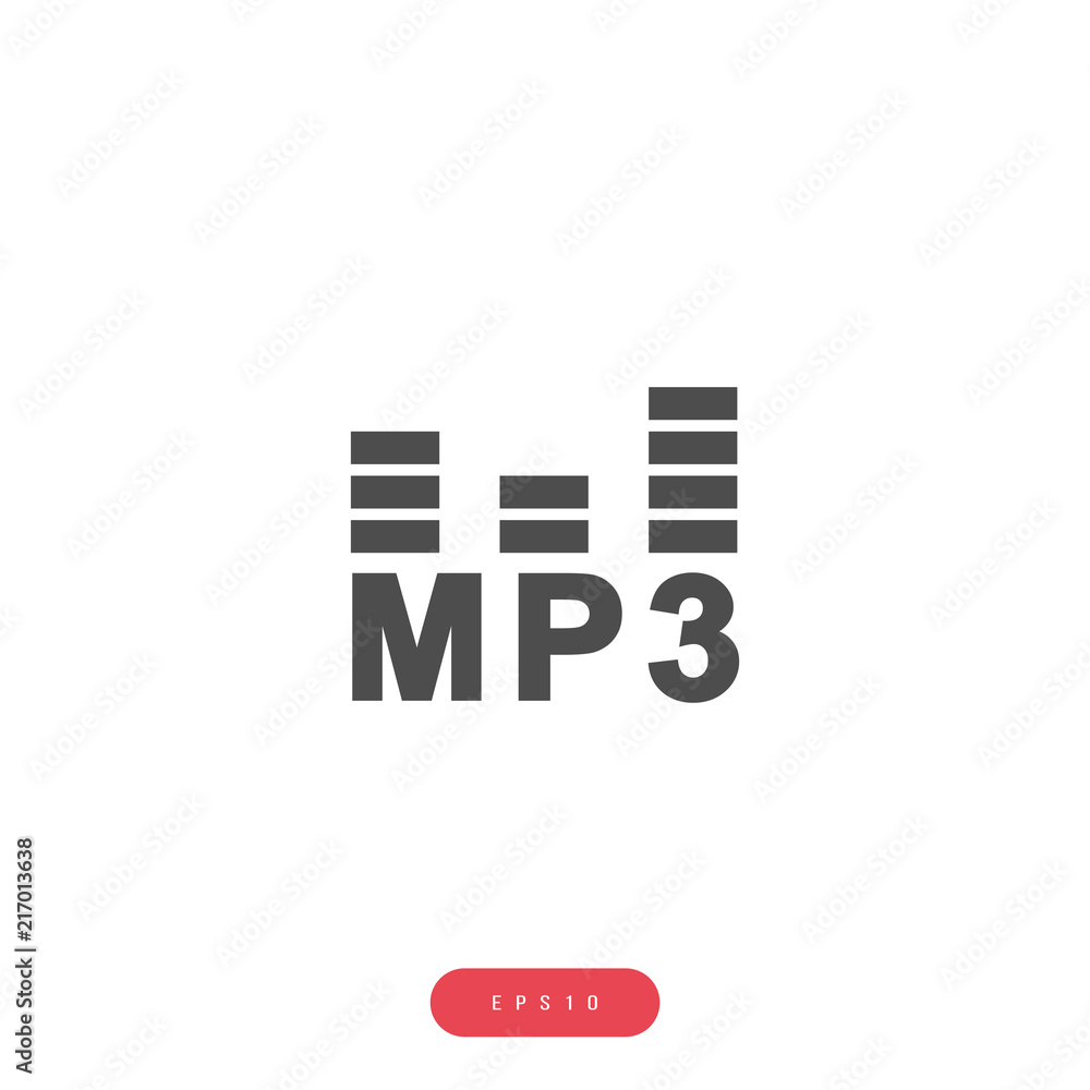 Mp3 sound Vector İcon, Eps10 Mp3 sound Vector İcon, Eps10