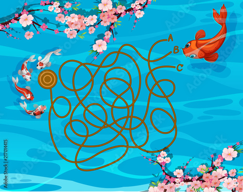Koi fish maze game