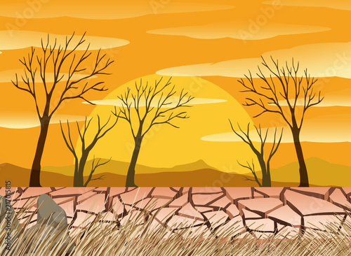 A drought desert scence