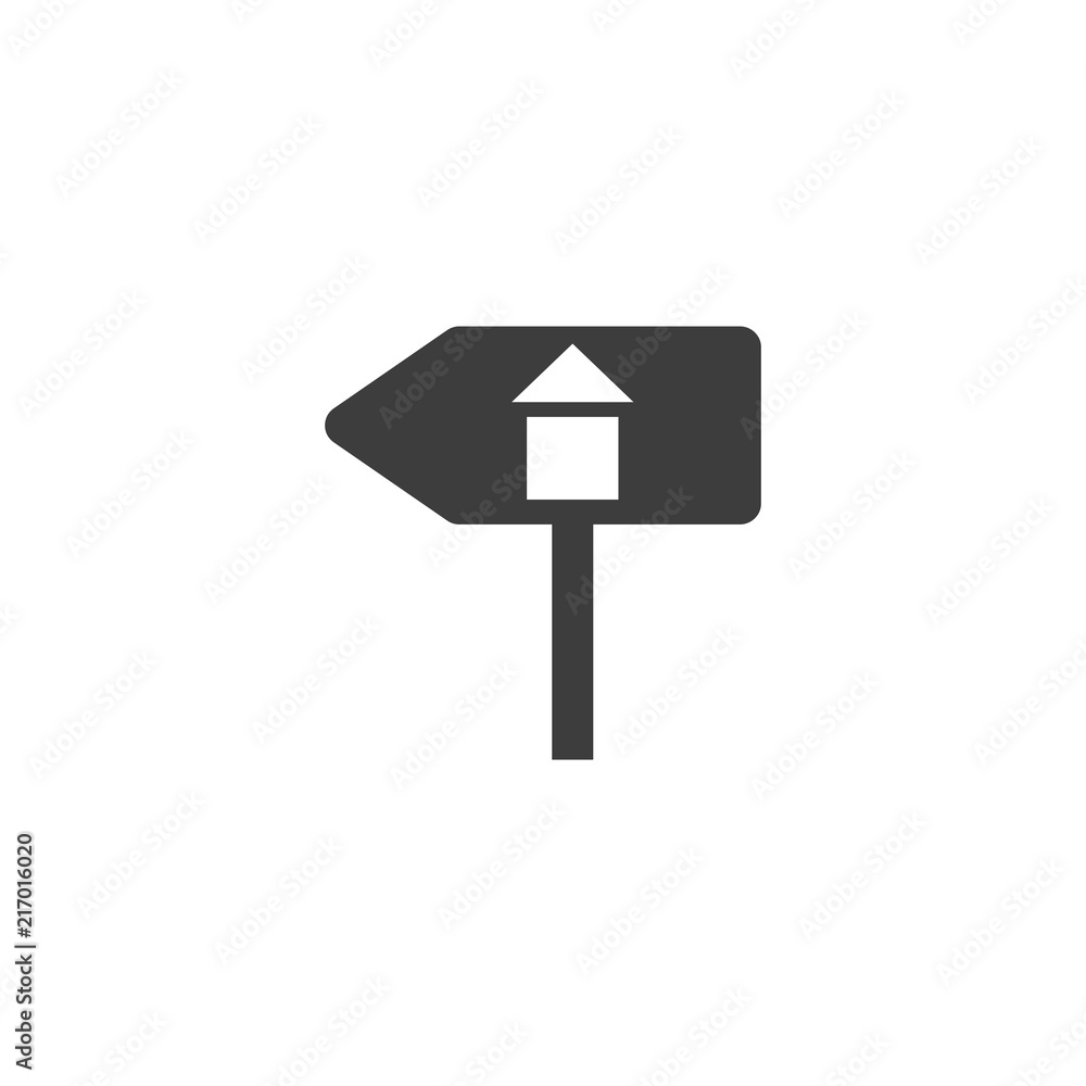 Home path signboard Vector İcon, Eps10 Home path signboard Vector İcon, Eps10