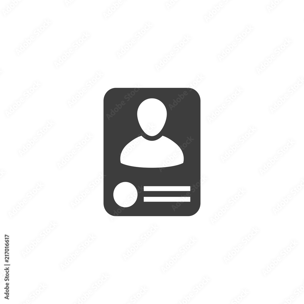 Identitt card Vector İcon, Eps10 Identitt card Vector İcon, Eps10
