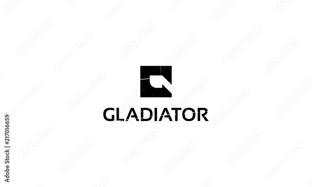 Obraz premium Gladiator vector logo image