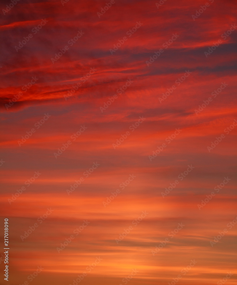 Dramatic colorful sunset sky background, beauty in nature