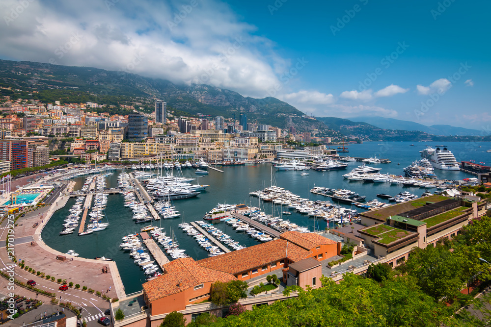 Monaco harbour landscape