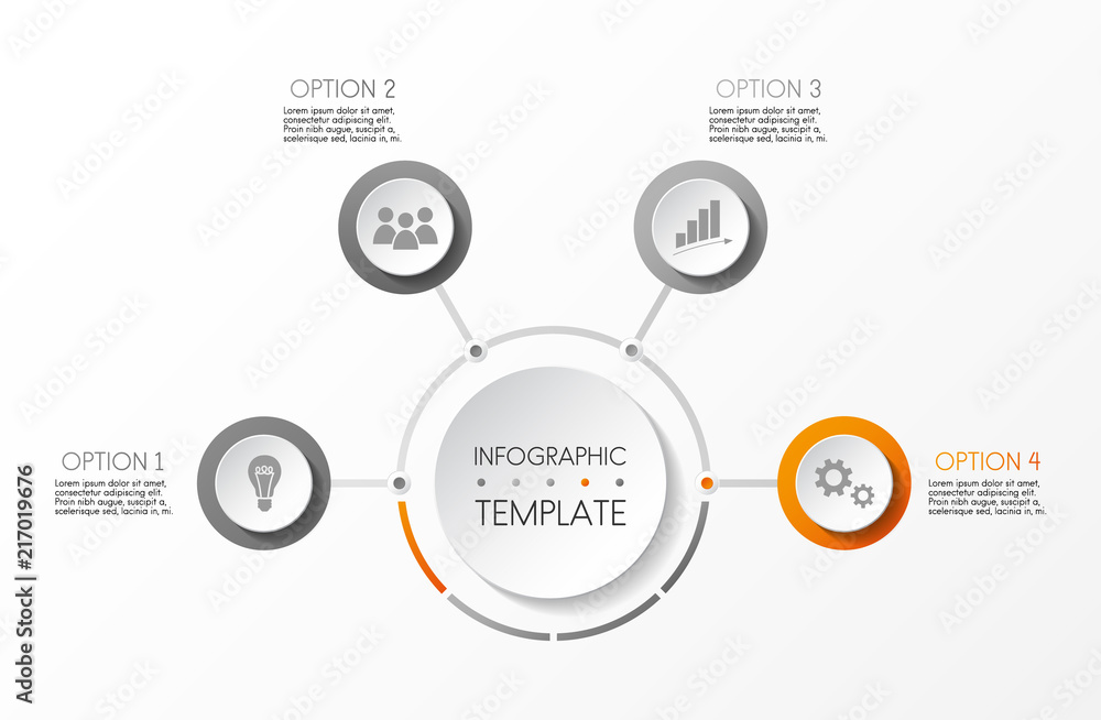 Concept of round infographic template. Vector. Concept of round infographic template. Vector.