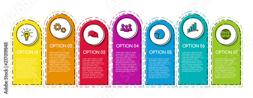 Infographic template with business elements. Vector.