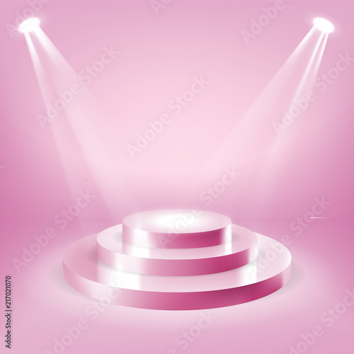 Stage podium vector pink sp...