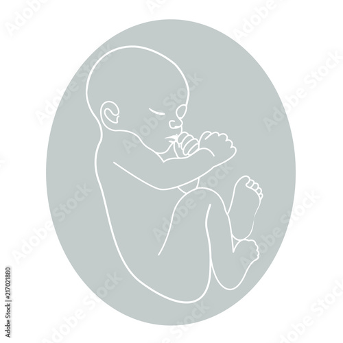 Vector illustration of a peacefully sleeping baby