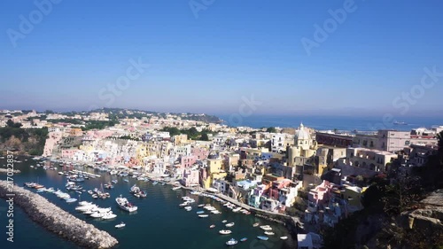 Wallpaper Mural Procida island skyline with colorful houses, harbour aerial view, Italy Torontodigital.ca