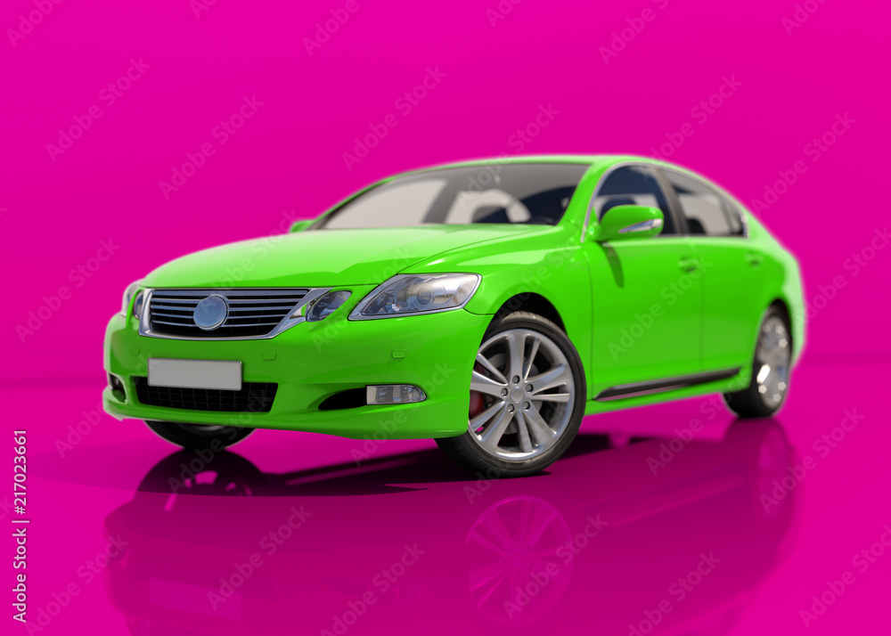 Fototapeta premium Modern Generic Sedan Car