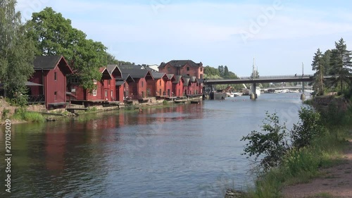 July day on the river. Old Porvoo, Finland photo