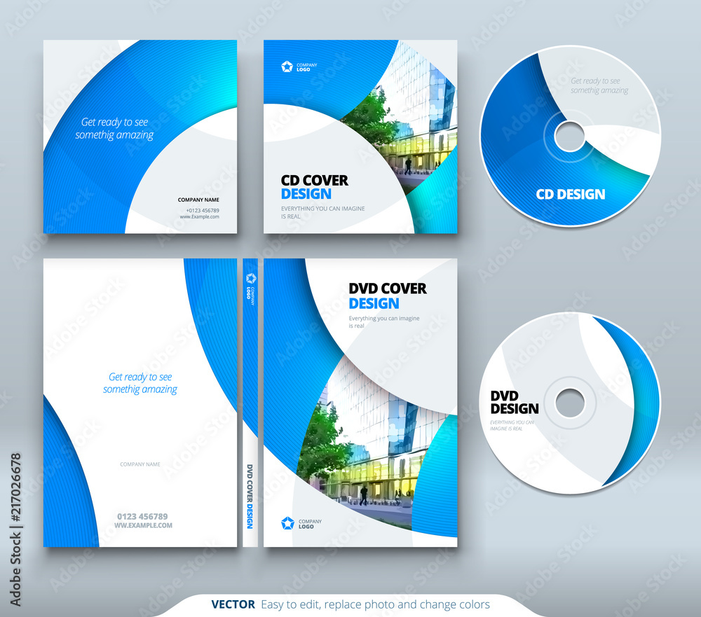 CD envelope, DVD case design. Business template for CD envelope and DVD  disc case. Stock Vector | Adobe Stock