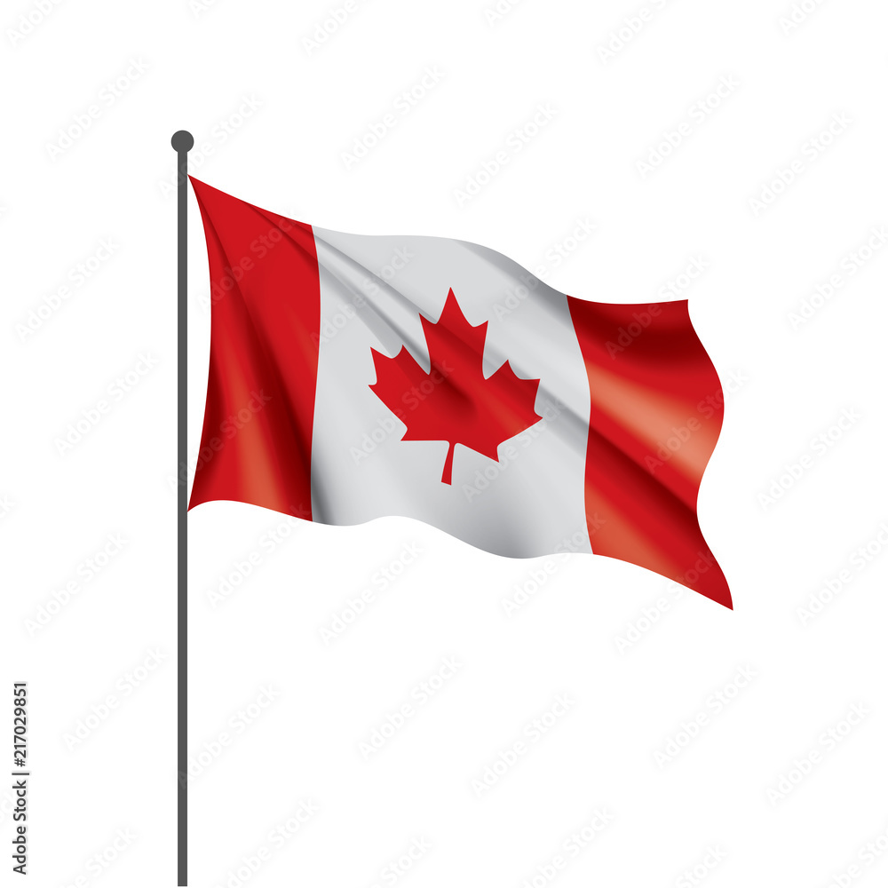 Canada flag, vector illustration on a white background Canada flag, vector illustration on a white background