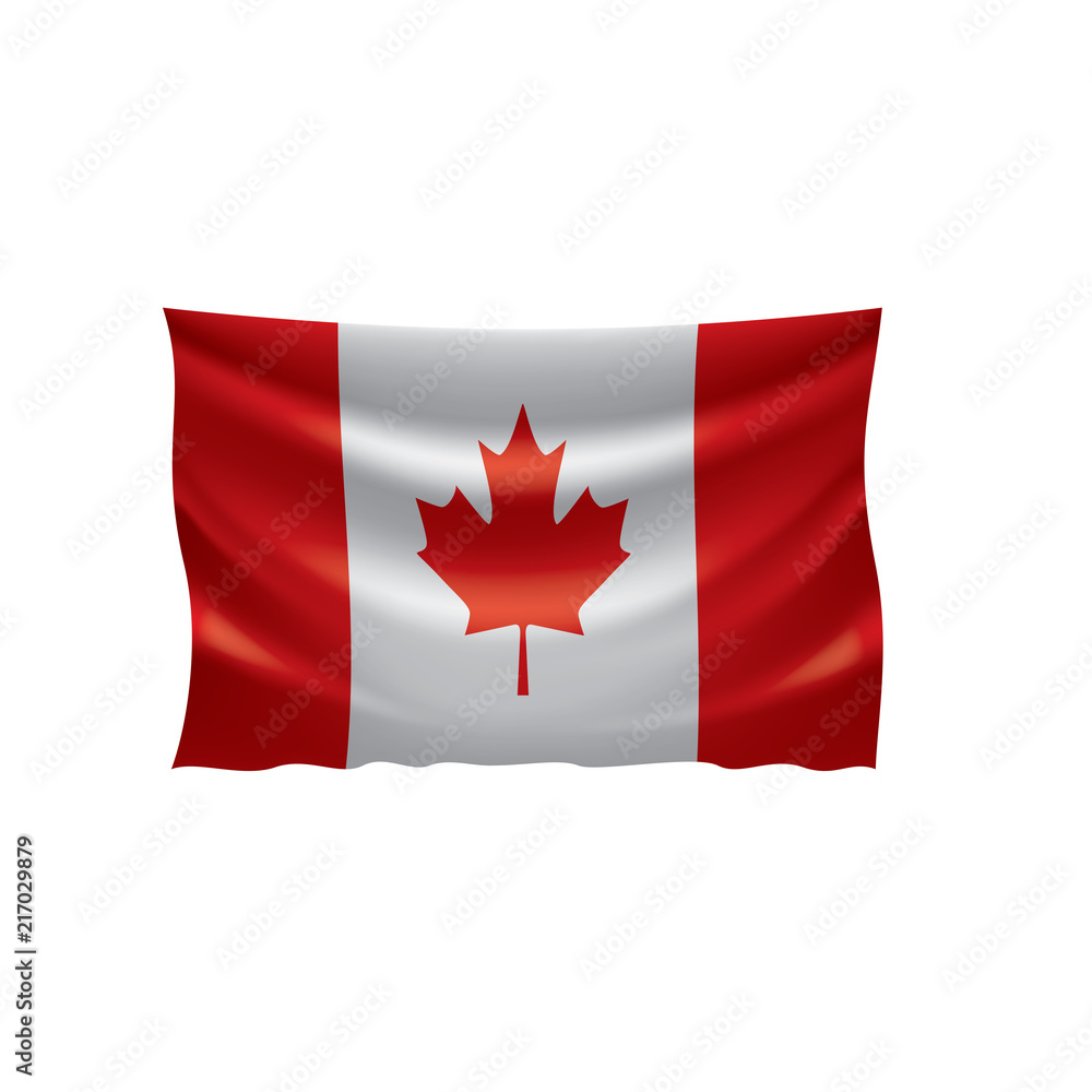 Canada flag, vector illustration on a white background Canada flag, vector illustration on a white background
