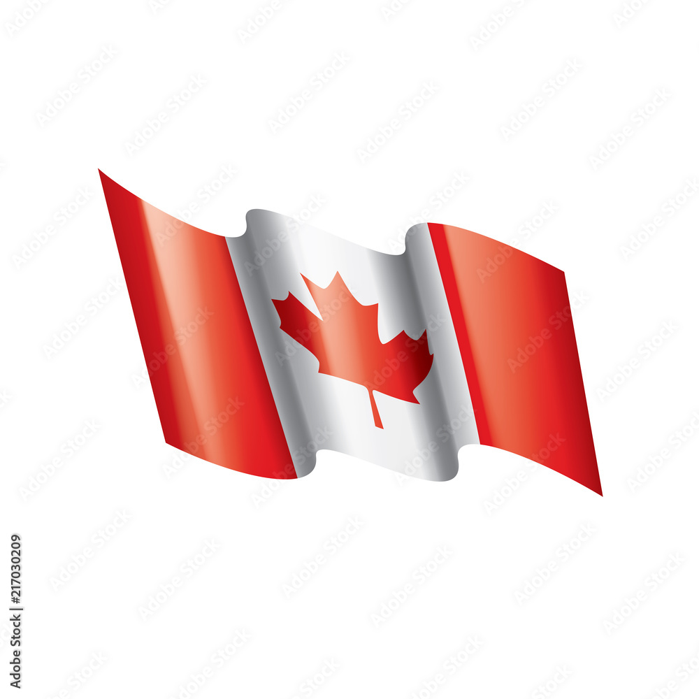 Canada flag, vector illustration on a white background Canada flag, vector illustration on a white background
