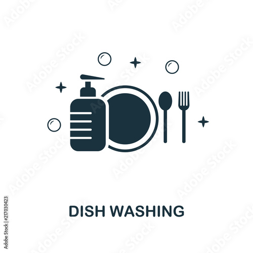 Dish Washing icon. Line style icon design from cleaning icon collection. UI. Illustration of dish washing icon. Pictogram isolated on white. Ready to use in web design, apps, software, print.