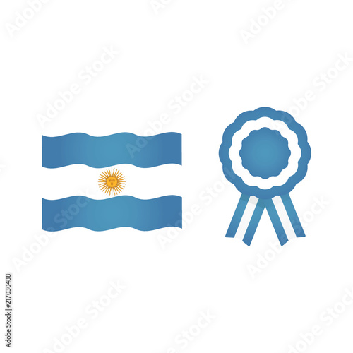 Flag and cockade of Argentina