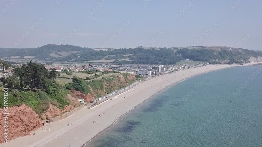 Beautiful aerial view of a Beach with the English channel. Beautiful aerial view of a Beach with the English channel.