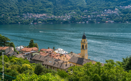 Scenic sight in Laglio, village on the Como Lake, Lombardy, Italy. photo