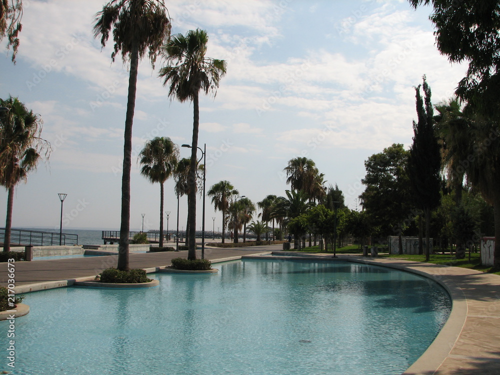Fototapeta premium Beach Park. Cyprus. Limassol