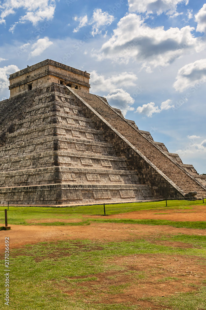Mayan Temple of Kukulkan (El Castillo), pyramid in Chichen Itza archaeological site, Yucatan peninsula, Mexico. Mayan Temple of Kukulkan (El Castillo), pyramid in Chichen Itza archaeological site, Yucatan peninsula, Mexico.