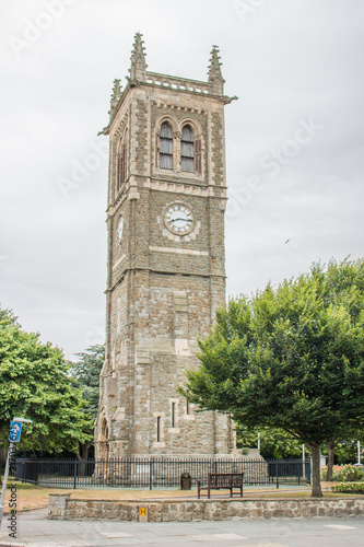 Clock Tower Christ Church Folkestone Kent South England Great Britain photo