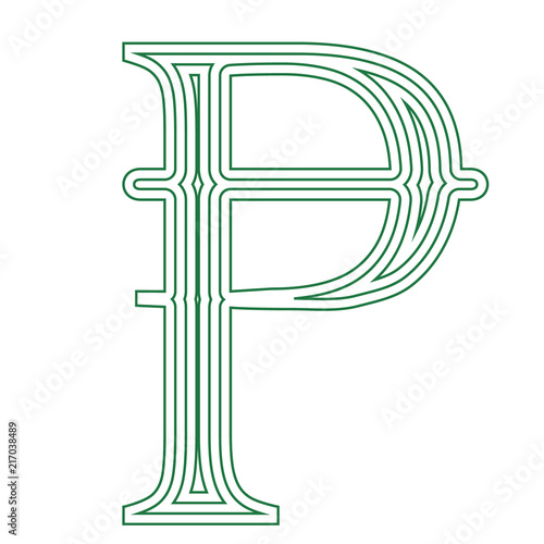 Spain Pesetas currency symbol  icon striped vector illustration